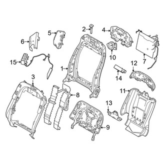 Lincoln OE - Seats & Tracks - Driver Seat Components (24 Way, Frame and Components Seat Back)