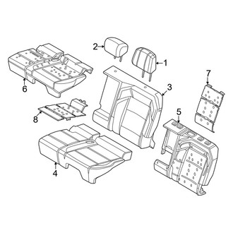 Lincoln OE - Seats & Tracks - Rear Seat Components (60% Seat, Covers and Pads)