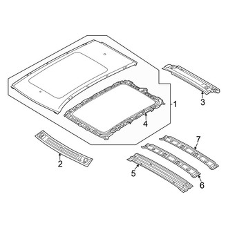 Lincoln OE - Roof & Components (With Sunroof)