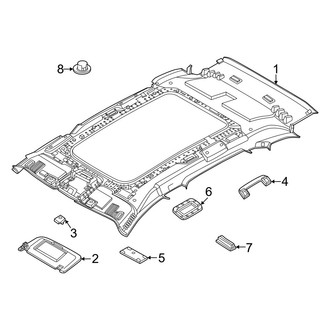 Lincoln OE - Roof - Interior Trim (With Sunroof)
