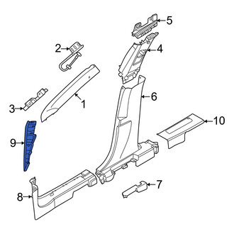 Lincoln OE - Left Lower Body A-Pillar Trim Panel