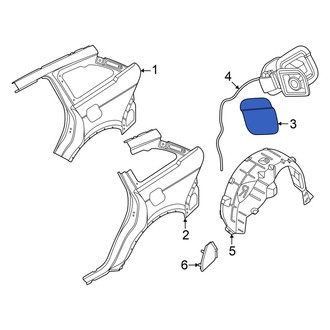 Lincoln OE - Rear Fuel Filler Door