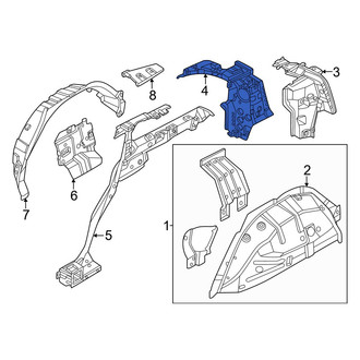Lincoln OE - Rear Left Roof Side Rail Reinforcement