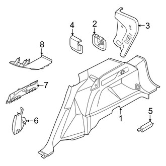 Lincoln OE - Quarter Panel - Interior Trim (Passenger Side)