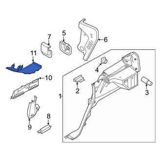 Lincoln OE - Left Body D-Pillar Trim Panel