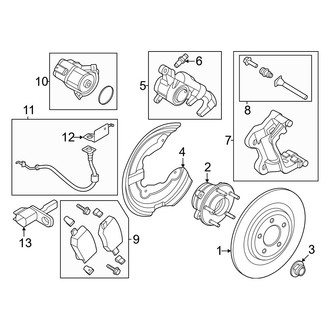 Lincoln OE - Rear Suspension - Brake Components