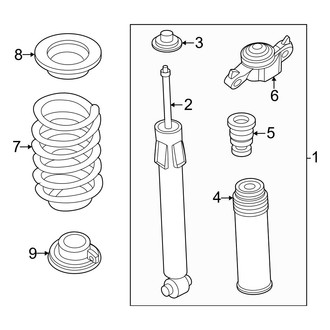 Lincoln OE - Rear Suspension - Shocks & Components (Auto Dampening Suspension), (Black Label / Reserve)