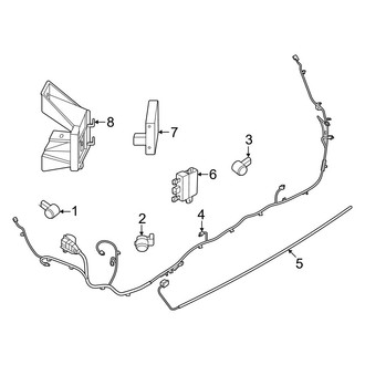 Lincoln OE - Rear Bumper - Electrical Components (W/O Appearance Package)