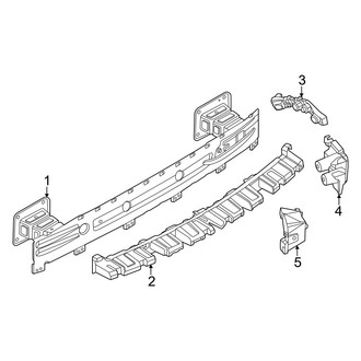 Lincoln OE - Rear Bumper - Bumper & Components (With Appearance Package, Brackets & Impact Bar)