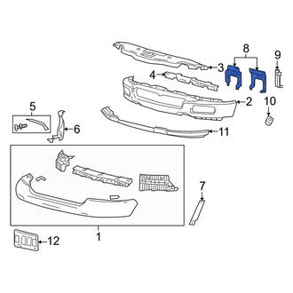 Lincoln OE - Front Right Bumper Face Bar Mount