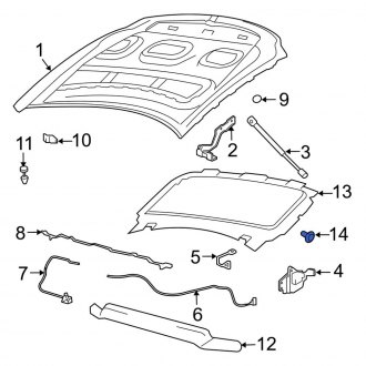 Lincoln Town Car Replacement Hood Hardware — CARiD.com