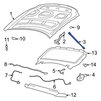 Lincoln OE - Hood Lift Support