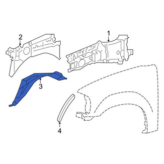 Lincoln OE - Front Right Fender Apron Extension
