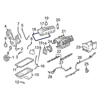 Lincoln OE - Left Engine Valve Cover Gasket