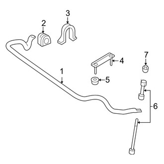Lincoln OE - Front Suspension - Stabilizer Bar & Components (4WD)