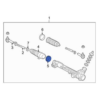 Lincoln OE - Right Inner Rack and Pinion Bellows Clamp