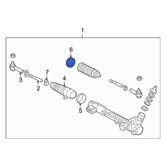 Lincoln OE - Left Inner Rack and Pinion Bellows Clamp