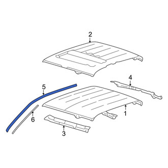 Lincoln OE - Front Right Upper Roof Panel Weatherstrip