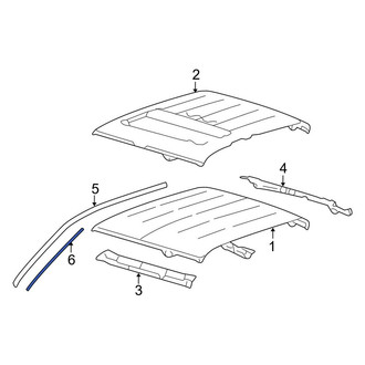 Lincoln OE - Right Roof Drip Molding