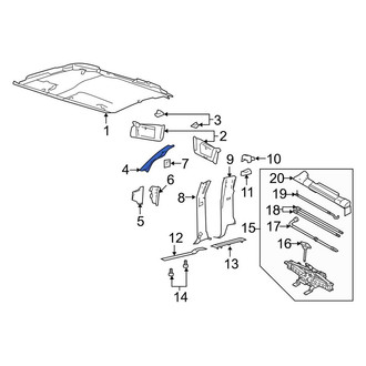 Lincoln OE - Left Body A-Pillar Trim Panel