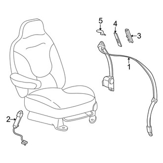 Lincoln OE - Restraint Systems - Front Seat Belts (Captains Chair)
