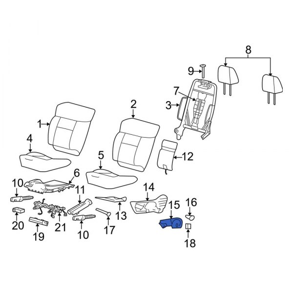 Lincoln OE 4L3Z14A706DA Front Left Power Seat Switch Bezel