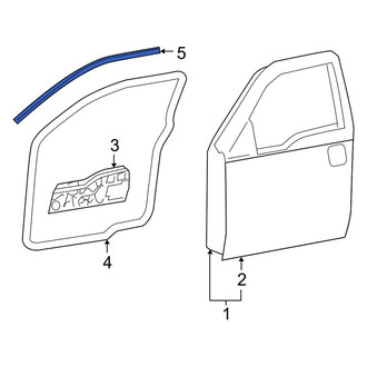 Lincoln OE - Front Right Upper Roof Panel Weatherstrip