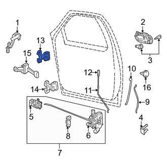 Lincoln OE - Front Left Upper Door Hinge