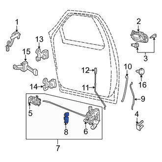 Lincoln OE - Front Left Door Lock Actuator Motor