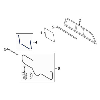 Lincoln OE - Rear Cab Sliding Glass Weatherstrip