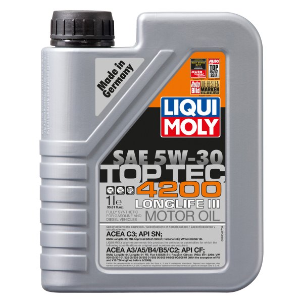 Liqui Moly® - Top Tec™ 4200 SAE 5W-30 Synthetic Motor Oil, 1 Liter (1.06 Quarts)