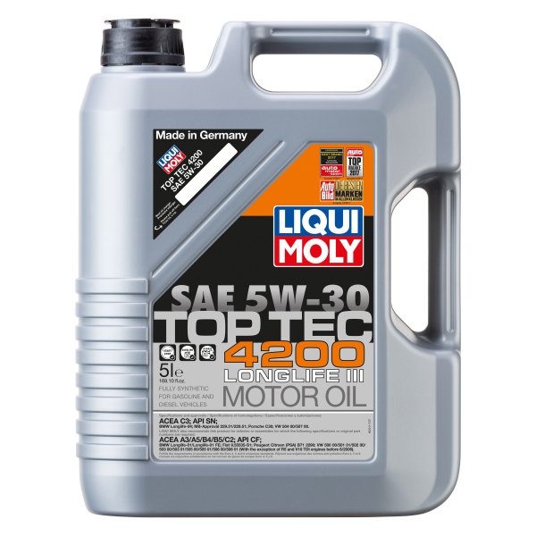 Liqui Moly® 2011 - Top Tec™ 4200 SAE 5W-30 Synthetic Motor Oil, 5 Liters  (5.28 Quarts)
