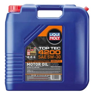 Liqui Moly® - Top Tec™ 4200 SAE 5W-30 Synthetic Motor Oil, 20 Liters (21.13 Quarts)