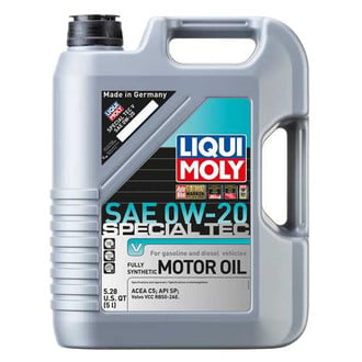 Liqui Moly® - Special Tec™ V SAE 0W-20 Synthetic Motor Oil, 5 Liters (5.28 Quarts)