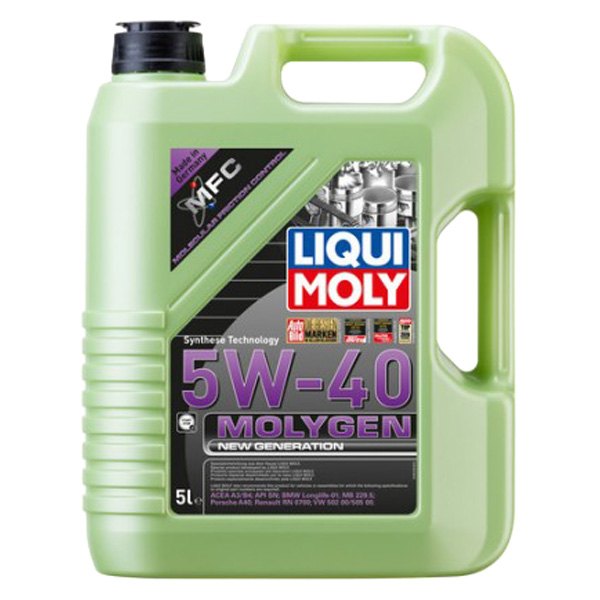 Liqui Moly® - Molygen New Generation™ SAE 5W-40 Synthetic Motor Oil, 5 Liters (5.28 Quarts)