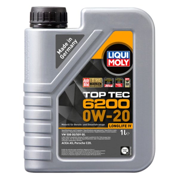 Liqui Moly® - Top Tec™ 6200 SAE 0W-20 Synthetic Motor Oil, 1 Liter (1.06 Quarts)