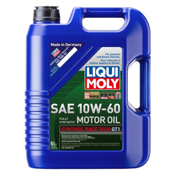 Liqui Moly® - Synthoil™ Race Tech GT1 SAE 10W-60 Synthetic Motor Oil, 5 Liters (5.28 Quarts)