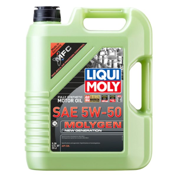 Liqui Moly® - Molygen™ SAE 5W-50 Full Synthetic New Generation Motor Oil, 5 Liters (5.28 Quarts)