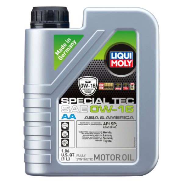 Liqui Moly® - Special Tec AA SAE 0W-16 Full Synthetic Motor Oil, 1 Liter (1.06 Quarts)