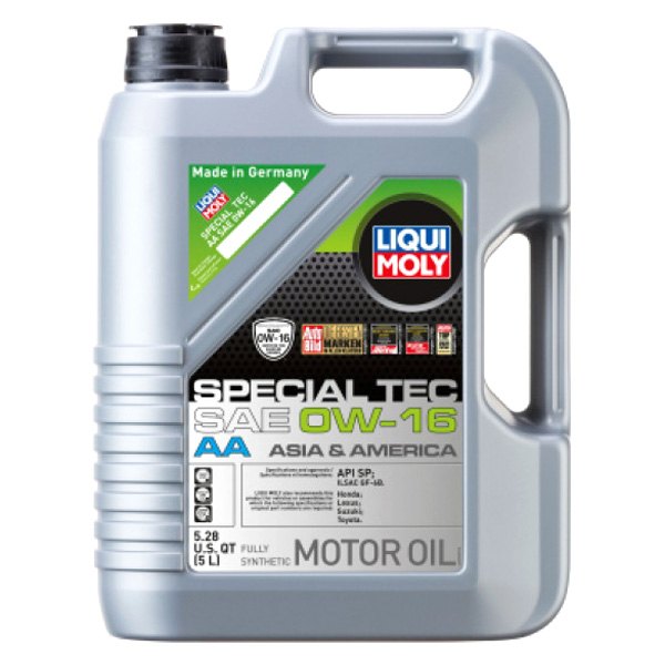 Liqui Moly® - Special Tec AA SAE 0W-16 Full Synthetic Motor Oil, 5 Liters (5.28 Quarts)