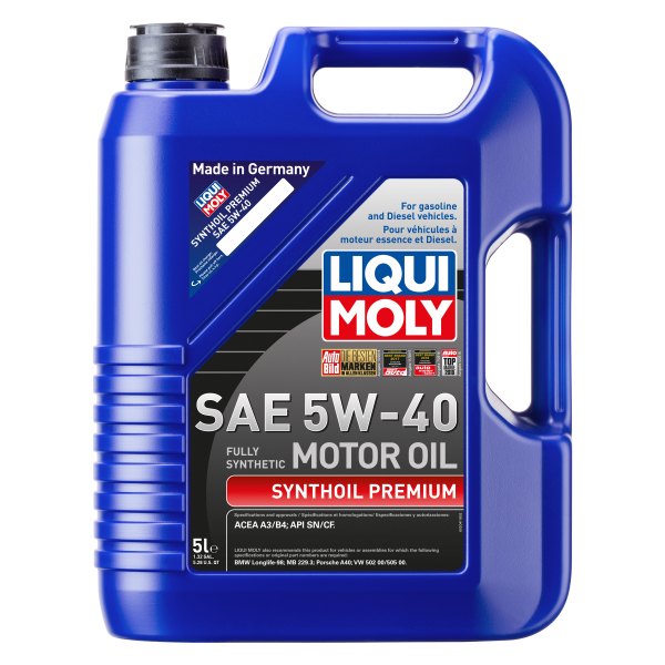 Liqui Moly® - Synthoil™ Premium SAE 5W-40 Synthetic Motor Oil, 5 Liters (5.28 Quarts)