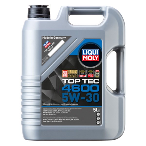 Liqui Moly® - Top Tec™ 4600 SAE 5W-30 Full Synthetic Motor Oil, 5 Liters (5.28 Quarts)