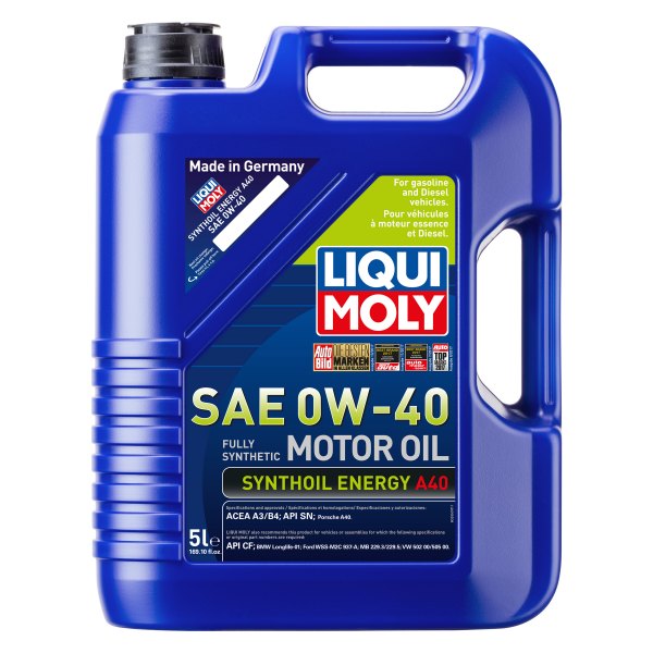 Liqui Moly® - Synthoil™ Energy SAE 0W-40 Synthetic Motor Oil, 5 Liters (5.28 Quarts)