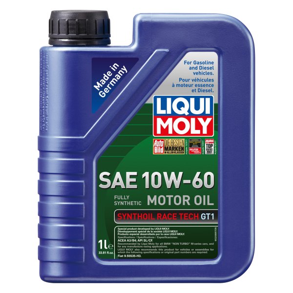 Liqui Moly® - Synthoil™ Race Tech GT1 SAE 10W-60 Synthetic Motor Oil, 1 Liter (1.06 Quarts)