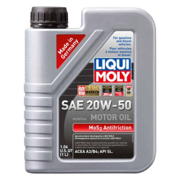 Liqui Moly® - SAE 20W-50 Conventional MoS2 Leichtlauf Motor Oil, 1 Liter (1.06 Quarts)