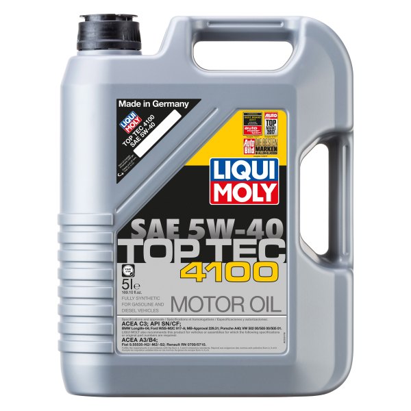 Liqui Moly® - Top Tec™ 4100 SAE 5W-40 Synthetic Motor Oil, 5 Liters (5.28 Quarts)