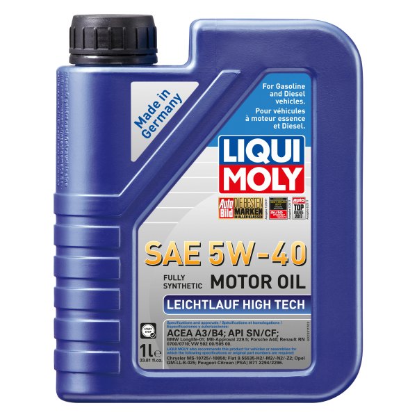 Liqui Moly® - Lecihtlauf High Tech™ SAE 5W-40 Synthetic Motor Oil, 1 Liter (1.06 Quarts)