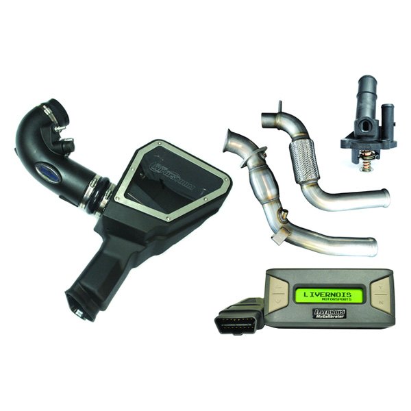 Livernois Motorsports® - MyCalibrator™ Level 2 Tuner Performance Package with Air Intake and Exhaust Pipes and Thermostat with Thermostat Housing