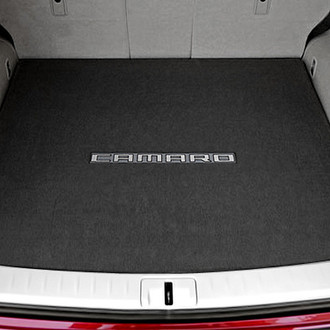 Lloyd® - Velourtex™ Custom Fit Cargo Mat Ebony Cargo Mat With Camaro Logo