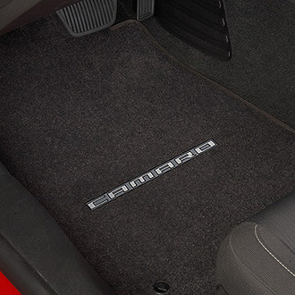 Lloyd® - Ultimat™ Custom Fit 1st Row Ebony Floor Mats With Camaro Logo